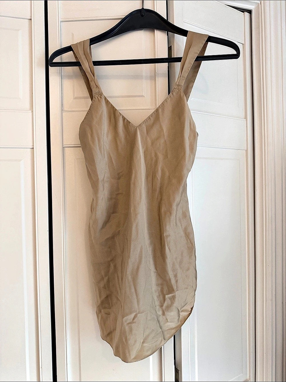 Vintage andrés Silk Chemise in beige size petite